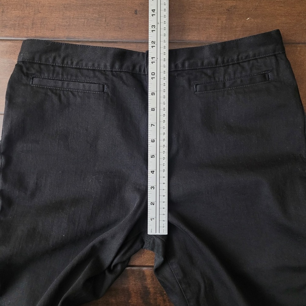 Lauren Jeans Womens Sz 12 Black Zip Hem Jeans Modern Straight Leg City - Picture 10 of 11